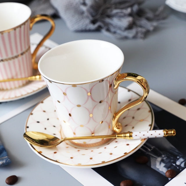 Porcelain British Coffee Cup And Saucer Luxury Royal Bone China Tazas Porcelain British Coffee Cup And Saucer Luxury Royal Bone China Tazas De Ceramica Creativas Porcelain Espresso Cup Luxury HH50BD healthandwealthshoppe