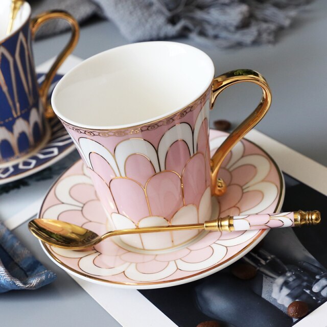 Porcelain British Coffee Cup And Saucer Luxury Royal Bone China Tazas Porcelain British Coffee Cup And Saucer Luxury Royal Bone China Tazas De Ceramica Creativas Porcelain Espresso Cup Luxury HH50BD healthandwealthshoppe