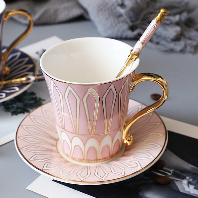 Porcelain British Coffee Cup And Saucer Luxury Royal Bone China Tazas Porcelain British Coffee Cup And Saucer Luxury Royal Bone China Tazas De Ceramica Creativas Porcelain Espresso Cup Luxury HH50BD healthandwealthshoppe