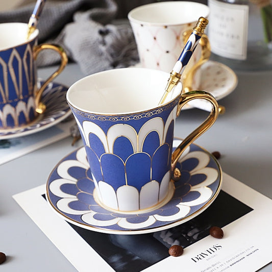 Porcelain British Coffee Cup And Saucer Luxury Royal Bone China Tazas Porcelain British Coffee Cup And Saucer Luxury Royal Bone China Tazas De Ceramica Creativas Porcelain Espresso Cup Luxury HH50BD healthandwealthshoppe