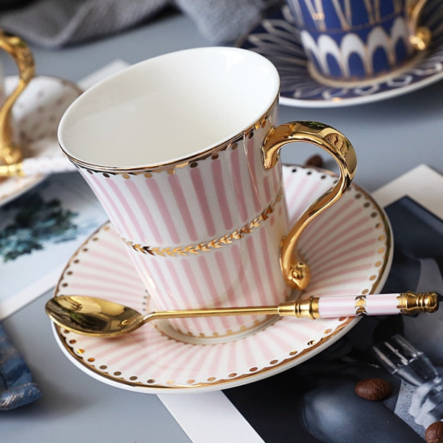 Porcelain British Coffee Cup And Saucer Luxury Royal Bone China Tazas Porcelain British Coffee Cup And Saucer Luxury Royal Bone China Tazas De Ceramica Creativas Porcelain Espresso Cup Luxury HH50BD healthandwealthshoppe