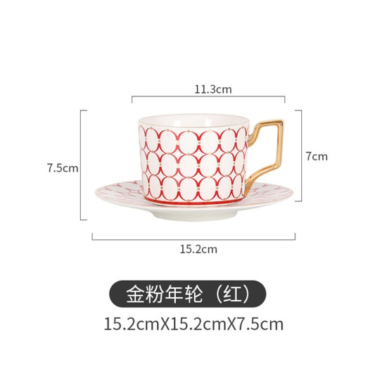 250ml Moroccan Ceramic Coffee Cup And Saucer Luxury Gilded European 250ml Moroccan Ceramic Coffee Cup And Saucer Luxury Gilded European Cup Set Home Afternoon Cappuccino Scented Tea healthandwealthshoppe