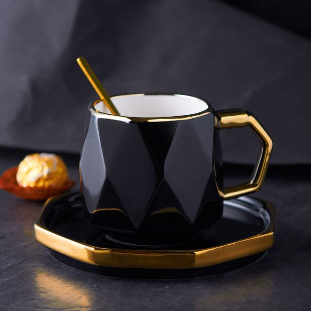 European Entry Lux Ceramic Household Exquisite Coffee Cup Creative European Entry Lux Ceramic Household Exquisite Coffee Cup Creative Personalized Trend Mug Phnom Penh Afternoon Tea Cup healthandwealthshoppe