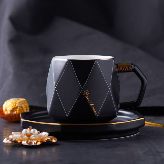European Entry Lux Ceramic Household Exquisite Coffee Cup Creative European Entry Lux Ceramic Household Exquisite Coffee Cup Creative Personalized Trend Mug Phnom Penh Afternoon Tea Cup healthandwealthshoppe
